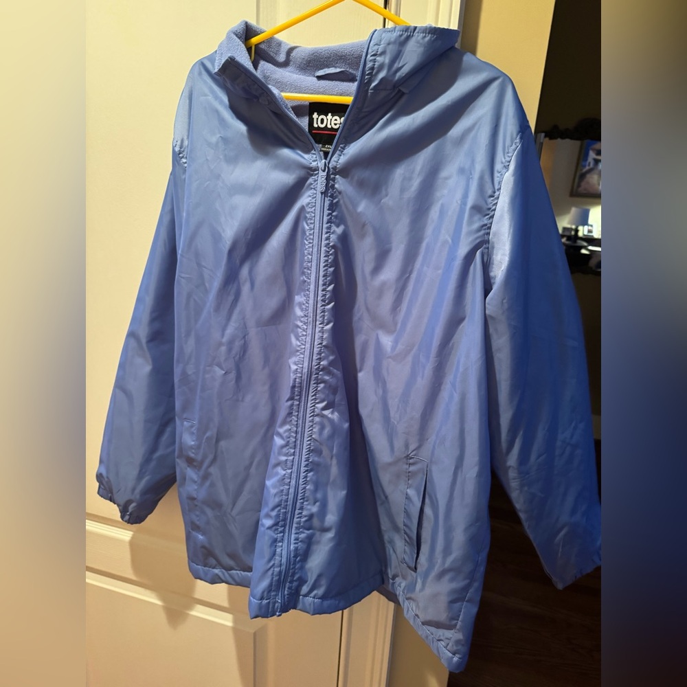 Totes Windbreaker Jacket Womens 2XL Blue Fleece Lined Hooded Full Zip BL600029‎